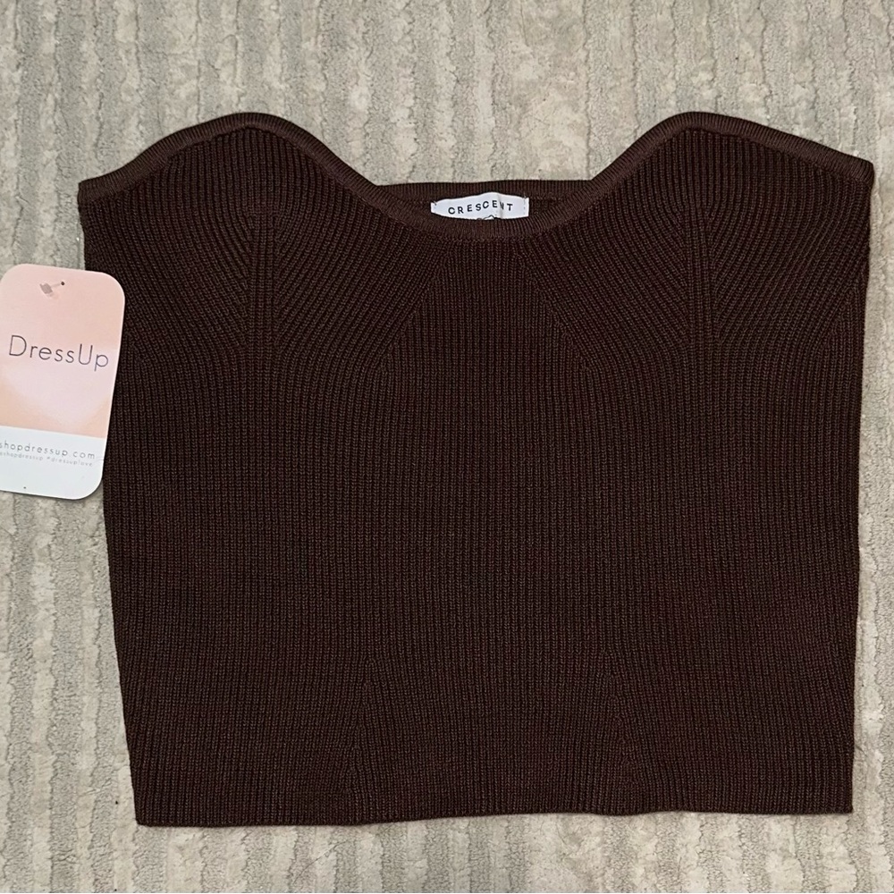 NWT BROWN TUBE TOP🤎